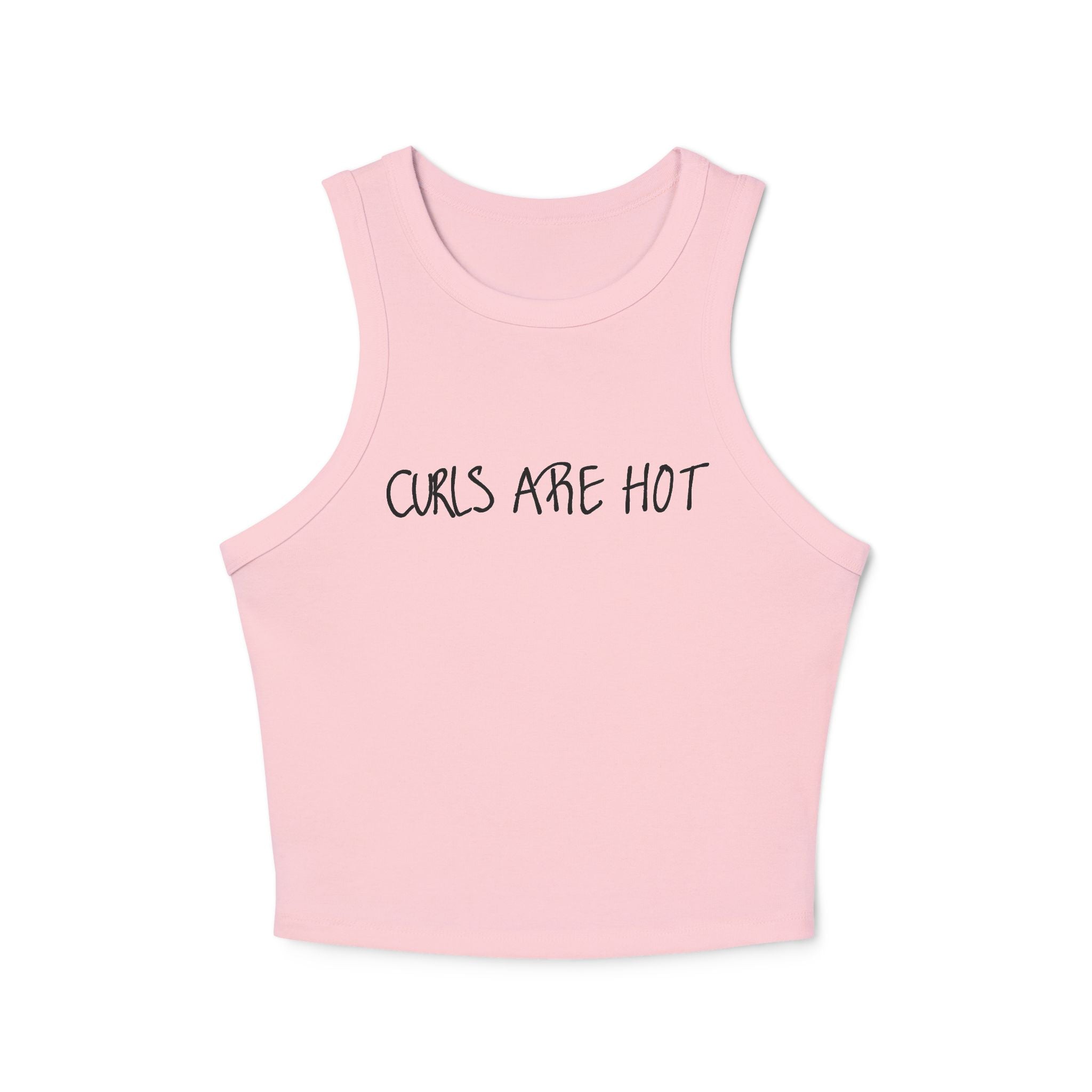 Curls Are Hot Women's Micro Rib Racer Tank Top