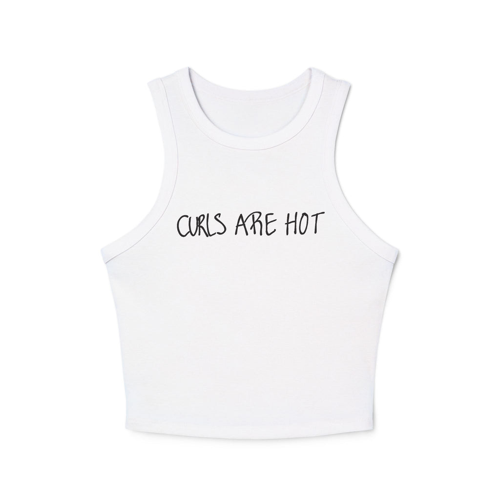 Curls Are Hot Women's Micro Rib Racer Tank Top