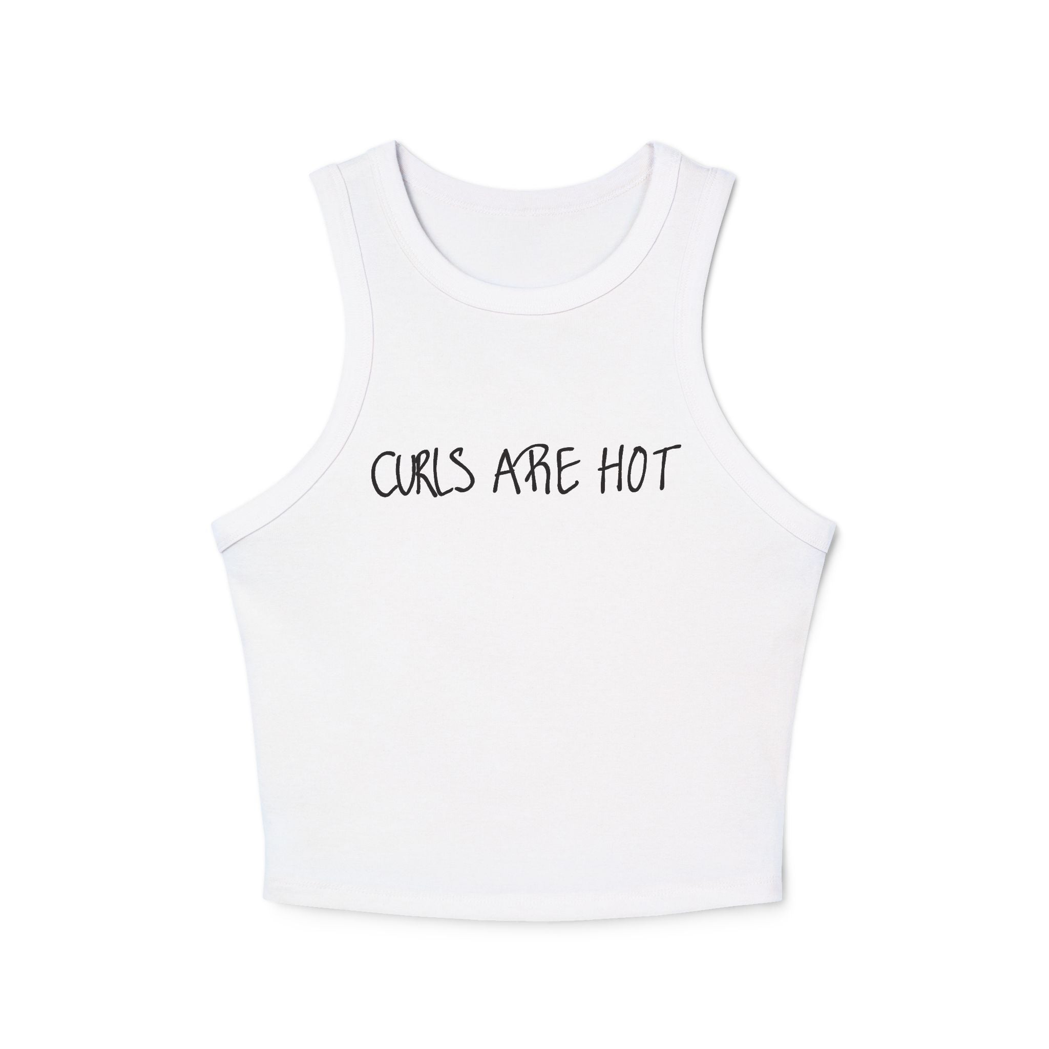 Curls Are Hot Women's Micro Rib Racer Tank Top