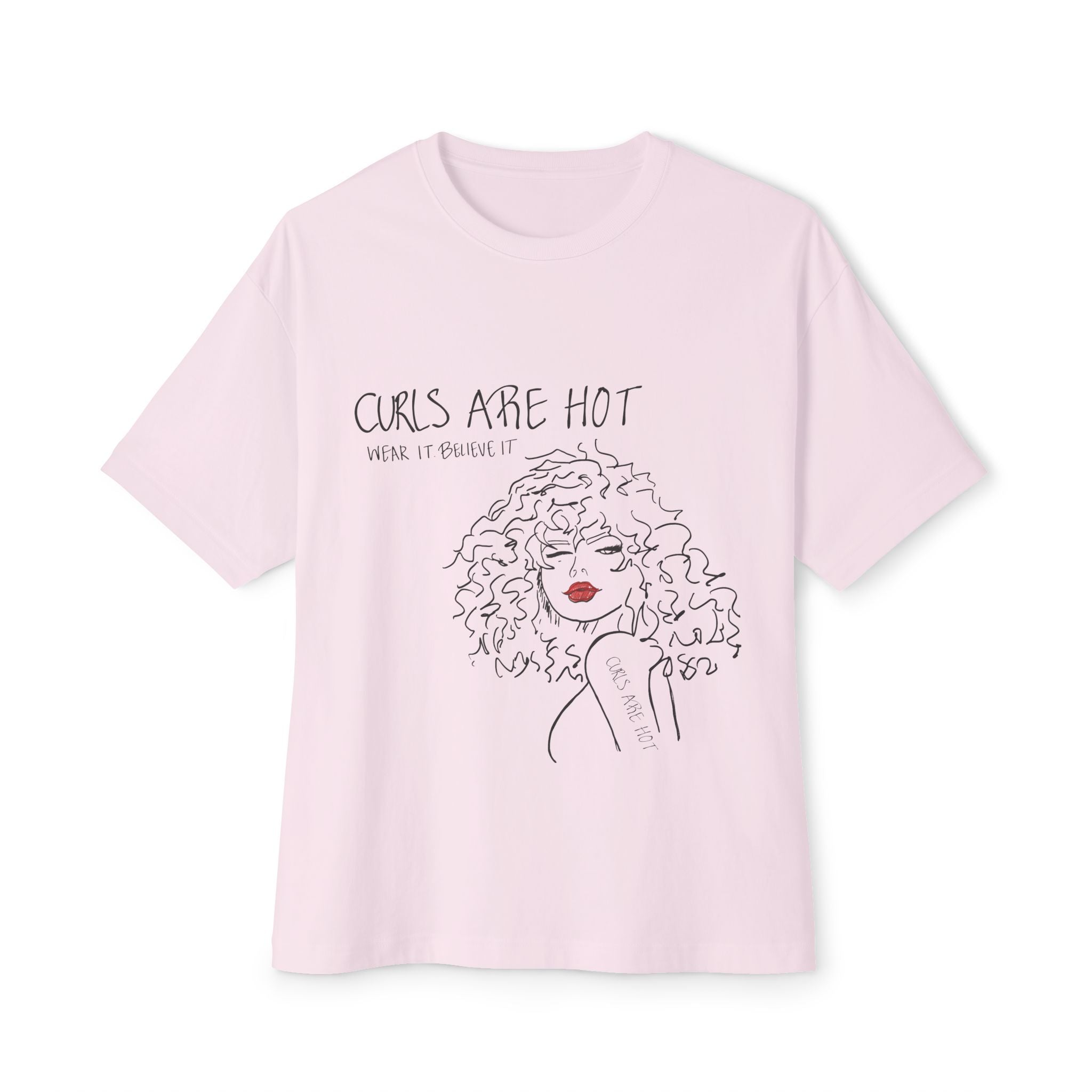 Curls Are Hot Boxy Tee for Trendsetters